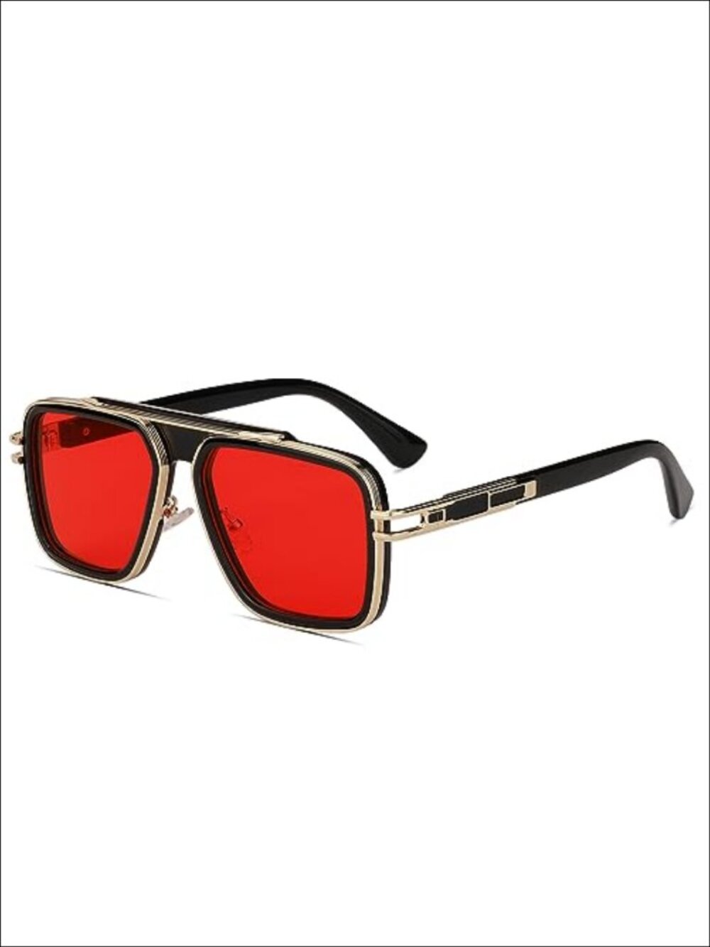 Retro Rectangular Sunglasses Unisex Full Frame UV400 Italian 70s Style